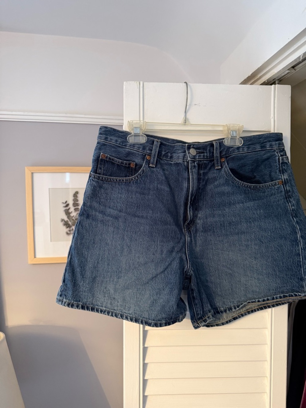 Uniqlo Classic High-Rise Denim Shorts - Blue